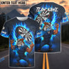 BlueJose Darts Bulldog Fire Flame Customized Name, Team Name 3D Shirt (4 Colors)
