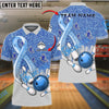 BlueJose Bowling And Pins Awareness Edition Customized Name 3D Shirt (4 Colors)