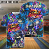 BlueJose Bowling & Pins  Funny Graffiti Cool Cartoon Street Art Design That's Some Bowlshit Customized Name, Team Name 3D Shirt (4 Colors)