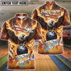 BlueJose Bowling And Pins Freedom Thunder American Eagle Customized Name, Team Name 3D Shirt (4 Colors)