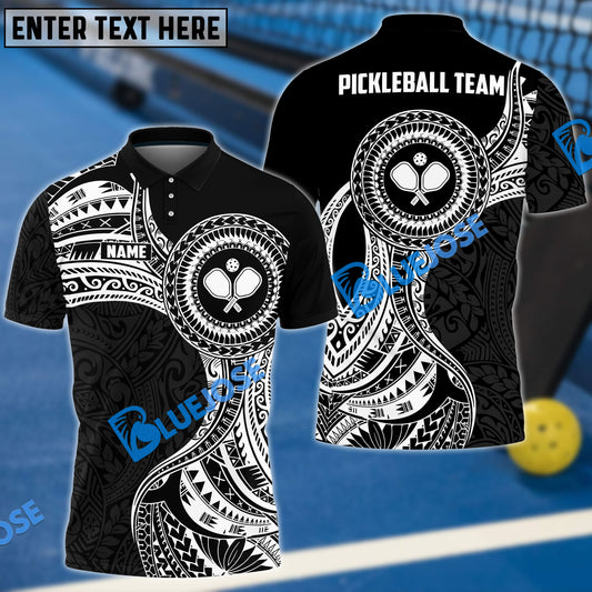 BlueJose Personalized Name, Team Name Maori Pattern Pickleball 3D Shirt