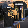 BlueJose Darts USA Flag Golden Personalized Shirt