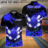 BlueJose The Dragon & Fire and Bowling Personalized Name, Team Name 3D Shirt (5 Colors)