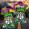 BlueJose Bowling And Pins Graffiti Street Art Gangster Pins Smoke Customized Name, Team Name 3D Shirt (4 Colors)