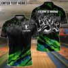 BlueJose Camo Bowling Premium Multicolor Customized Name 3D Shirt (5 Colors)
