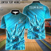 BlueJose Bowling Golden Strike Ball & Pins Explosion Customized Name, Team Name 3D Shirt (6 Colors)