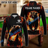 BlueJose Billiards Ball 8 & Ball 9 Flame Bear Personalized Name, Team Name 3D Shirt