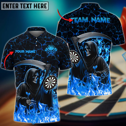 BlueJose Darts Hell Reaper Personalized Name, Team Name 3D Shirt (4 Colors)