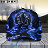 BlueJose Darts Skull Fire Personalized Name Cap (6 Colors)