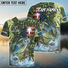 Bluejose Crappie Fishing American Flag Camo Cross Skin Custom Name & Team Name 3D Shirts