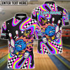 BlueJose Bowling And Pins King Flame Customized Name, Team Name 3D Shirt