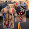 BlueJose Darts American Flag Mankini Dartboard Personalized Name Shirt