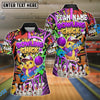 BlueJose Bowling Chick Street Art Customized Name, Team Name 3D Shirt (4 Colors)