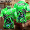 BlueJose Billiards 8-Ball Pool Thunder Skull Reaper Personalized Name Shirt (4 Colors)