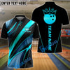 BlueJose Bowling Golden Strike Customized Name, Team Name 3D Shirt (4 Colors)