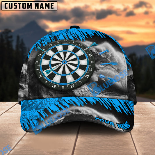 BlueJose Darts Seawave Blue Personalized Name Cap