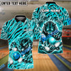 BlueJose Bowling and Pins Tiger Fight Personalized Name, Team Name 3D Shirt (4 Colors)