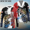 Bluejose Bass Fishing Paint Scratch American Flag scratch Sport Custom Name & Team Name 3D Shirts
