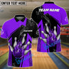 BlueJose Bowling And Pins Smokey Flame Customized Name 3D Shirt (4 Colors)