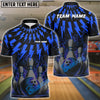 BlueJoses Bowling And Pins Thunder Rain Flame Customized Name 3D Shirt ( 6 Colors)