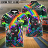 BlueJose Bowling And Pins Rainbow Black Unicorn Punk Customized Name, Team Name 3D Shirt (6 Colors)