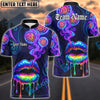 BlueJose Darts Neon Lips Smoke Psychedelic Personalized Name, Team Name Unisex Shirt (4 Colors)