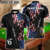 BlueJoses Billiards Ball 8 & 9 American Flag Smoke Deep Fantasy Customized Name, Team Name 3D Shirt