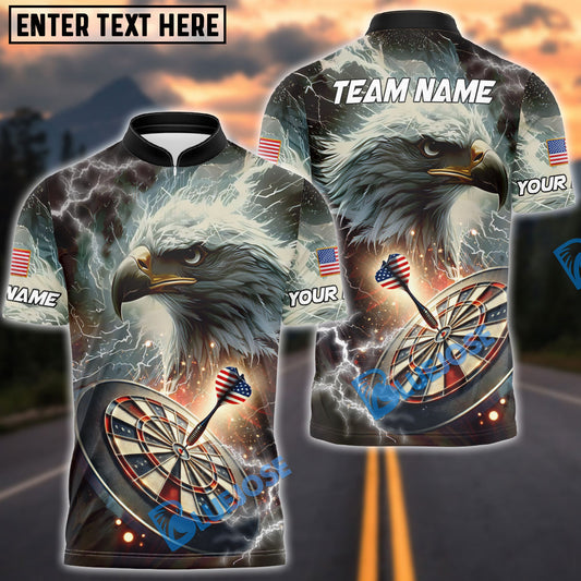 BlueJose Darts American Eagle Thunder Personalized Name, Team Name Shirt