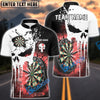 BlueJose Darts Punished Skull Flame Personalized Shirt (4 Colors)