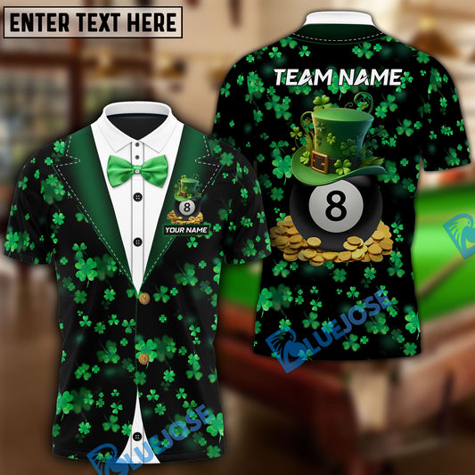 BlueJose Billiards Gentleman Irish Patrick Day Personalized Shirt