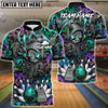 BlueJose Bowling And Pins Grim Reaper Hoodie Street Art Strike Style Customized Name, Team Name 3D Shirt (4 Colors)