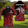 BlueJose Golf Broken Pattern Customized Name, Team Name 3D Shirts (4 Colors)