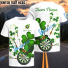 BlueJose Darts 4 Leaf Clover Personalized Shirt