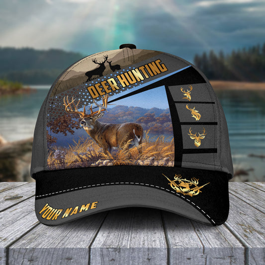 BlueJose Deer Hunting Sport Pattern Personalized Cap ( 2 Colors )