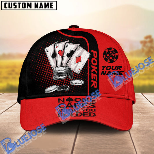 BlueJose Personalized Name Poker Folded Classic Cap