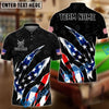 BlueJose Billiards Ball 8 Patriotic Scratch Personalized Shirt (2 Colors)