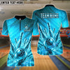 BlueJose Bowling Golden Strike Ball & Pins Explosion Customized Name, Team Name 3D Shirt (6 Colors)
