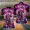 BlueJose Bowling And Pins Diamond Black Girl Pitbull Pink Galaxy Customized Name, Team Name 3D Shirt (6 Colors)