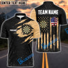 BlueJose Darts USA Flag Golden Personalized Shirt