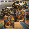 BlueJose Bowling Zeus Lightning STRIKE! Customized Name, Team Name 3D Shirt (4 Colors)