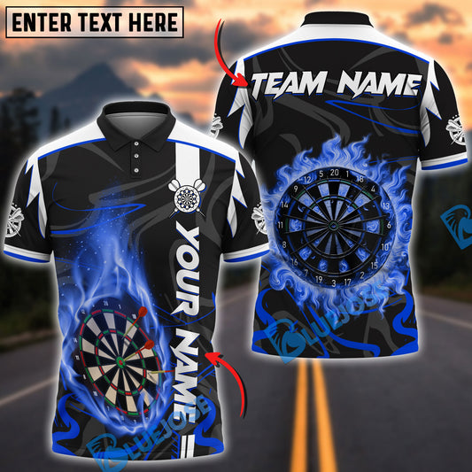 BlueJose Darts Vengeful Flame Personalized Name, Team Name Shirt (4 Colors)