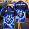 BlueJose Darts Electric Storm Dartboard Multicolor Options Personalized Name Shirt (4 Colors)