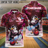 BlueJose Bowling And Pins Grumpy Penguin Customized Name, Team Name 3D Shirt (4 Colors)