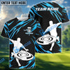 BlueJose Disc Golf Power Throw Polo Personalized Name, Team Name 3D Shirt (4 Colors)