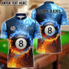 BlueJose Billiards Fire Vs Ice Personalized Shirt