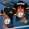 BlueJose Pickleball Hellfire Personalized Name, Team Name Unisex Shirt