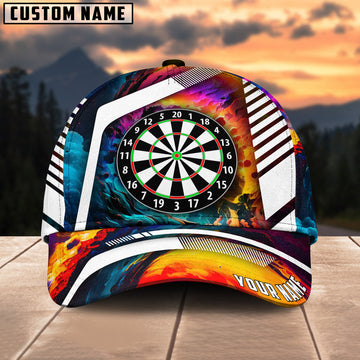 BlueJose Rainbow Dartboard Personalized Name Cap