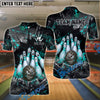 BlueJose Bowling And Pins Horror Strike Scary Pins Angry Ball Design Customized Name, Team Name 3D Shirt (4 Colors)