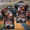 BlueJoses Bowling Eagle The Pride Of America Customized Name, Team Name 3D Shirt