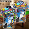 BlueJose Billiards 8 Graffiti-Style Shark Personalized Name, Team Name Shirt